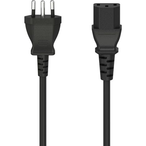 Hama 00200746 cable de transmisión Negro 1,5 m Enchufe tipo L C14 acoplador