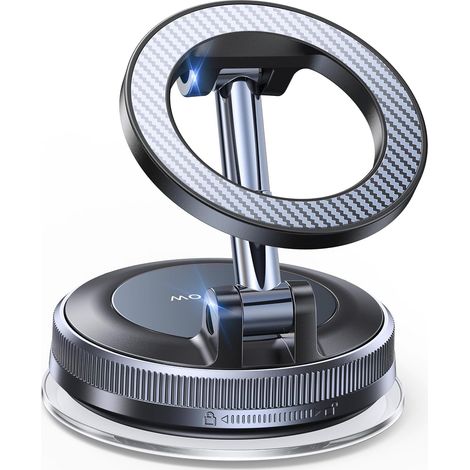 Support Telephone Voiture Magsafe[Ventouse Puissante & Super Magnetique] Porte Telephone Voiture Aimanté Pare-Brise/Tableau de Bord,360° Portable Accessoire Voiture Interieur pour iPhone 17 16 (1/5)