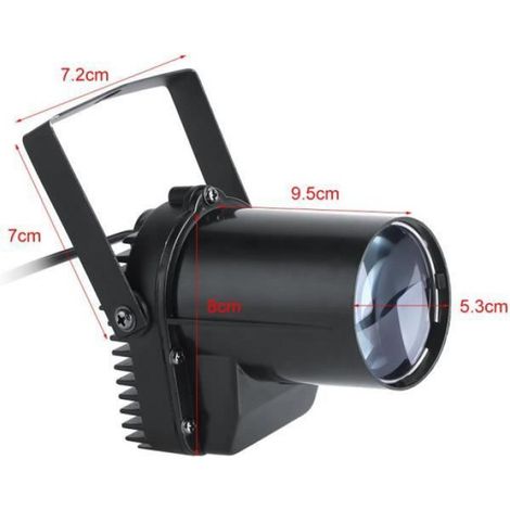 Spot LED - 12 W - Faisceau Blanc - 8 Deg - Alimentation 90-240 V AC - Pour Scène Discothèque Club Mariage - 1 Pièce (1/4)