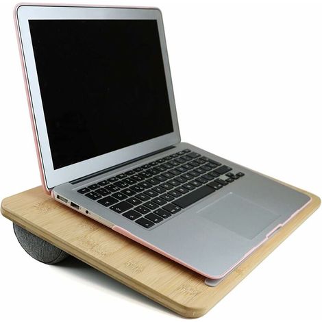 EASYCOMFORT Plateau pour Ordinateur Portable avec Coussin, Support Genoux PC Portable, Tablette Ordinateur Lit, Support Ordinateur Portable en Bambou, Coussin Genoux Ordinateur, Support PC Portable Ca (1/5)