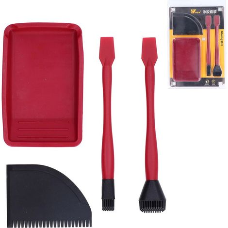Kit de Colle Silicone Complet avec Pinceaux, Bac et Peigne pour Travaux de Bois et École (1/5)