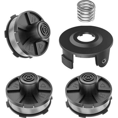 Lot de 3 Bobines Fil Nylon Coupe Herbe Makita 18V DUR181Z DUR181RF avec Couvercle et Ressort (1/4)
