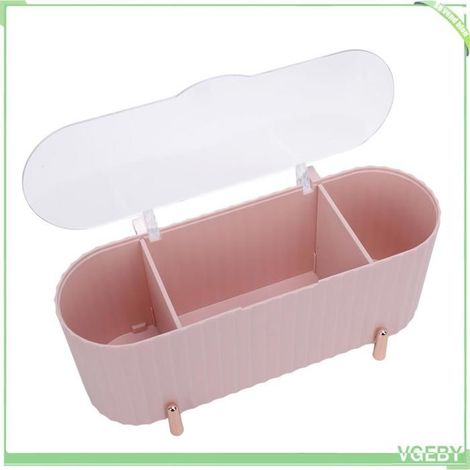 Fafeicy Boîte de rangement pour cotons-tiges Organisateur de stockage de cotons-tiges, distributeur de beaute doigts Blanc Rose (1/5)