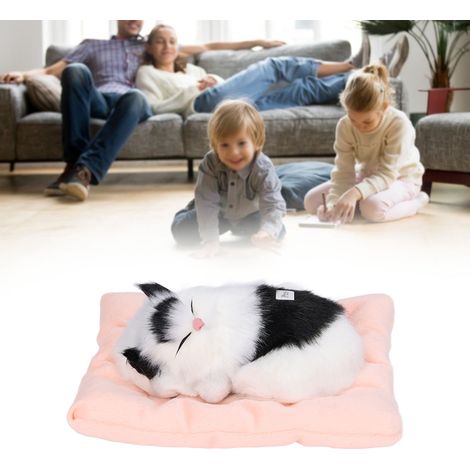 Luftreiniger mit simuliertem schlafendem Kätzchen, Kohlekristall, aktiver Katze, schwarz-weißer Katze (1/5)
