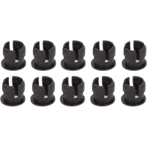 Lot de 200 supports de LED 5 mm à boucle plate, clips de fixation en plastique noir (1/5)