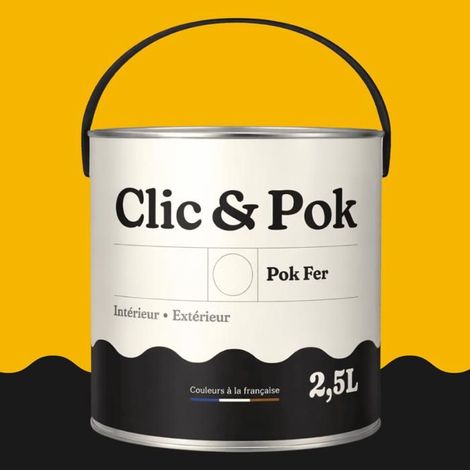 Peinture Fer Antirouille – Métal Extérieur Intérieur, Satinée, Protection Rouille - 2,5L - RAL 1021 - Jaune colza