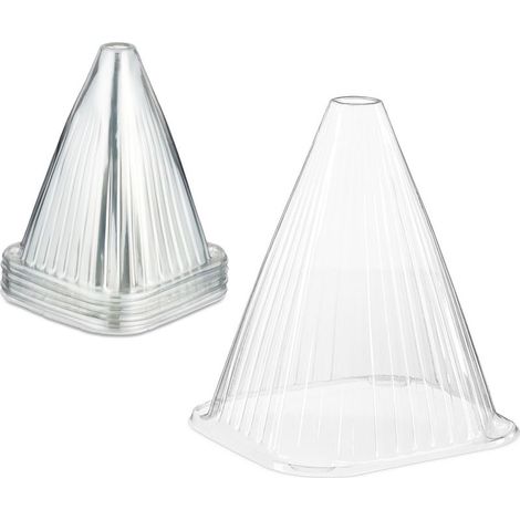 Cloche à salade transparente – Lot de 32 – Protection contre le gel et les escargots – Dimensions HLP 22 x 19 x 19 cm – PVC (1/5)
