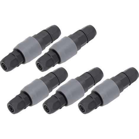 5 Pièces Raccords Pneumatiques à Clipser Rapide, Jonctions Auto-Blocantes Type C pour Tuyaux d'Air de Compresseur (1/5)
