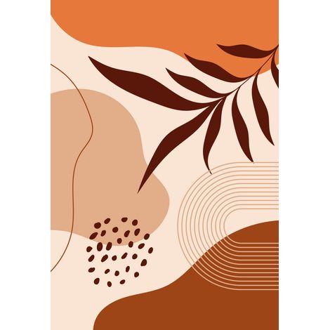 Papier peint panoramique - Feuille Boho - 260 cm x 376 cm (1/2)