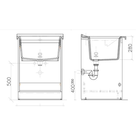 SCELTO DA DESIVERO Basic mobile con lavatoio 63x60 vasca in ceramica codice prod: DSV13475 (1/4)