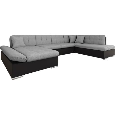 Sofá rinconero Comfivo Tilia I, Izquierda, Función de descanso, Almacenaje, 345x205x76cm, 0