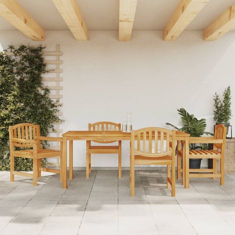5-tlg. Garten-Essgruppe Massivholz Teak (1/5)