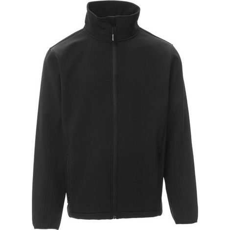 chaqueta softshell perth. negro y azul. dos capas - payper talla m