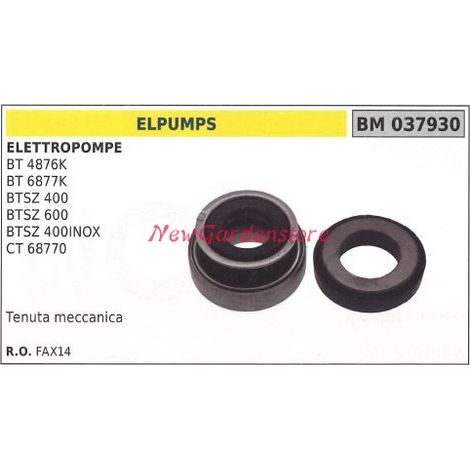 Tenuta meccanica ELPUMPS motopompa BT 4876K GTSZ 600 BTSZ 400INOX FAX14