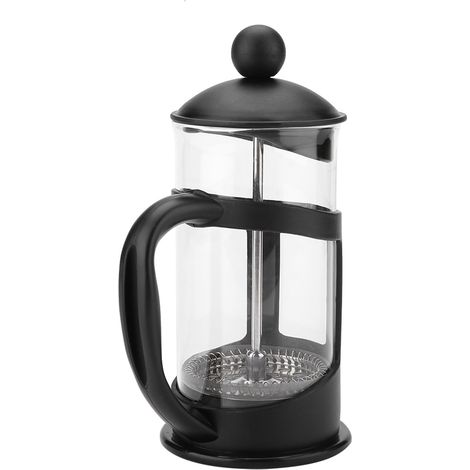 Cafetière à piston portable en acier inoxydable et verre pour la maison et le bureau (350 ml) (1/5)