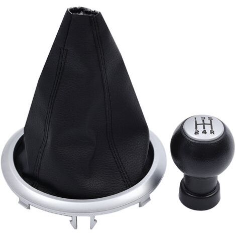 Passend für Suzuki Swift Auto Schalthebel Handball Staubschutzhülle glänzend + silberfarbener Rahmen schwarze Linie 5 Gänge (1/5)