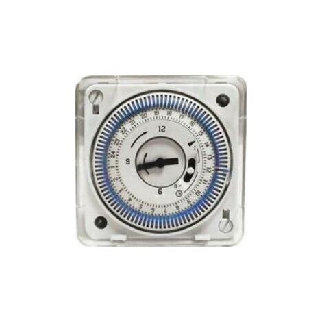 Horloge encastrable pour programmation d'appareils de piscine – Tension 230V – Alimentation électrique secteur – Mode de pose encastré (1/3)