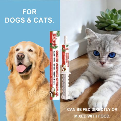 Gel de soin à base de coque de noix de coco pour chats et chiens - soin quotidien pour la santé intestinale des animaux, convient à différents stades de développement - 15 ml (1/5)