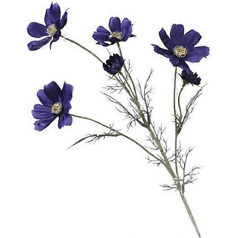 Marguerites artificielles en tissu de soie imperméable et réaliste, décoration florale artificiellebleu, violet (1/5)