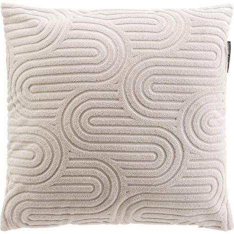 Coussin dehoussable compresse 45 x 45 cm velours devore pila Sans (1/3)