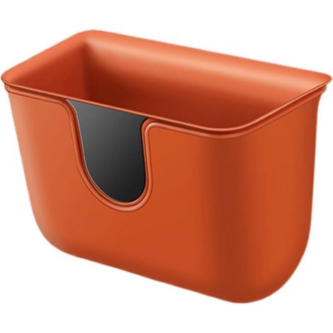 Poubelle pour voiture, double boîte à ordures automatiques - Têtes de poussière de véhicule, poubelle multifonction - Seau de rangement pour siège arrière - Seau de rangement séparable (1/5)