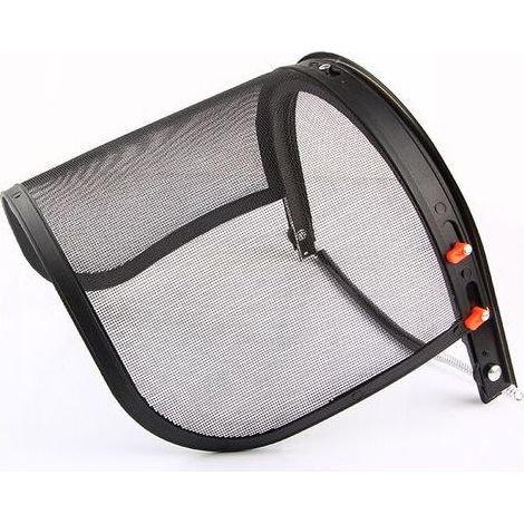Visière de protection grillagée réglable, équipée d'un pare-soleil intégré pour une protection complète du visage (1/5)