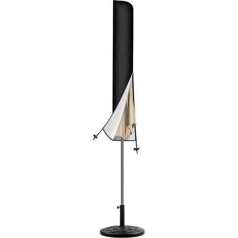 Housse de Parasol, Housse de Protection en Tissu Oxford, Coupe-Vent, Anti-UV, Résistante aux déchirures avec Fermeture Éclair (140 x 25,5/27 cm) (1/5)
