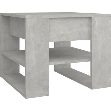 Maison Exclusive - Couchtisch Betongrau 55,5x55x45 cm Holzwerksto