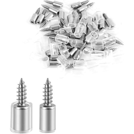 Lot de 40 supports d'étagère avec protection en caoutchouc pour meubles, armoires, bibliothèques, vitrines, refroidisseurs à vin, installation facile (1/5)
