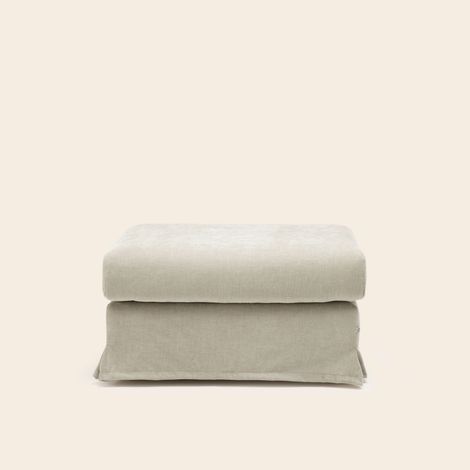 Pouf en Revêtement en chenille moelleuse CLARIBEL