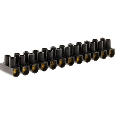 Barrette 12 plots section 10mm² - Noir - Zenitech