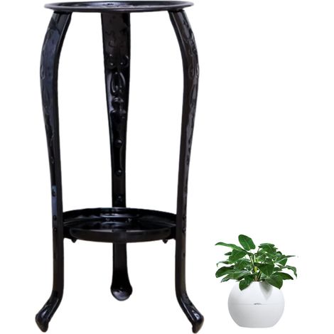 1 Étagère à fleurs, fer forgé, design européen, 2 niveaux, balcon, jardin, intérieur (1/5)