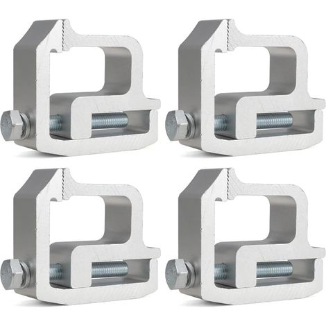 Set mit 4 Pickup-Dachträgern und oberen Stützhalterungen – Silber