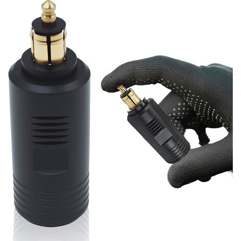 12V Cigarette Lighter Socket Adapter DIN Din Cigarette Lighter 12V-24V Motorcycle Cigarette Lighter Socket European Din Male Plug for DIN Plug (1/5)