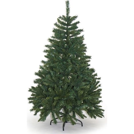 Albero di Natale Artificiale Alpino Verde Ignifugo 1085 Rami Altezza 180Cm