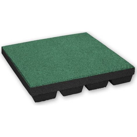 Rubber tegels 55 mm - 1 m2 (4 tegels van 50 x 50 cm) - Groen (1/5)