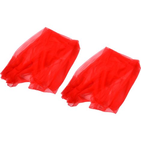 Housses de chaises décoratives en tulle rouge pour mariage (1/5)
