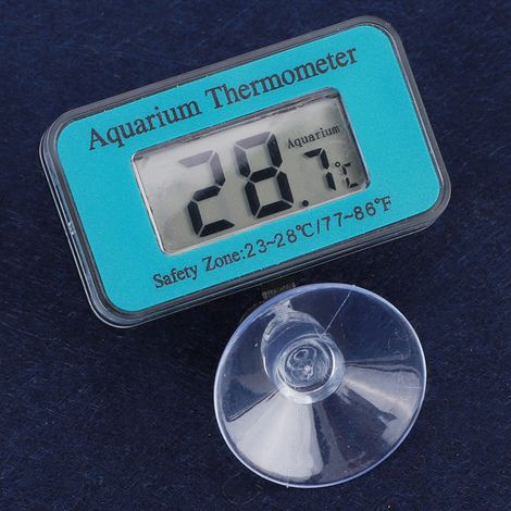 Thermomètre Aquarium Digital LCD Waterproof avec Ventouse pour Surveillance Température en Temps Réel - ABS Plastic, 5.5x4.6cm (1/5)