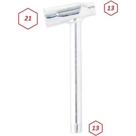 Clé à bougie 13mm + 13mm + 21mm clef à canne tondeuse tracteur voiture camion moto douille
