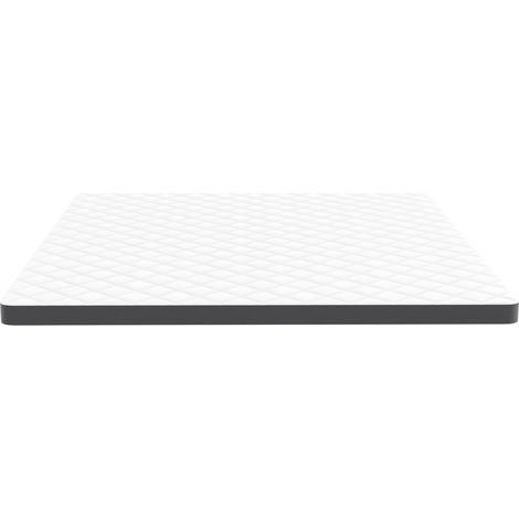Matelas 90x200 cm H3 en mousse, 7 zones, 7 cm d'épaisseur, soutien ergonomique, livré compressé en boîte, blanc et gris, OEKO-TEX – CHICFURN (1/5)