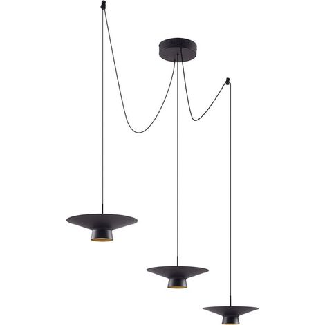 [GEBRAUCHT] B-Ware Lindby Hängeleuchte Norvind LED Pendelleuchte dimmbar schwarz 6-flammig 120x25cm (1/2)