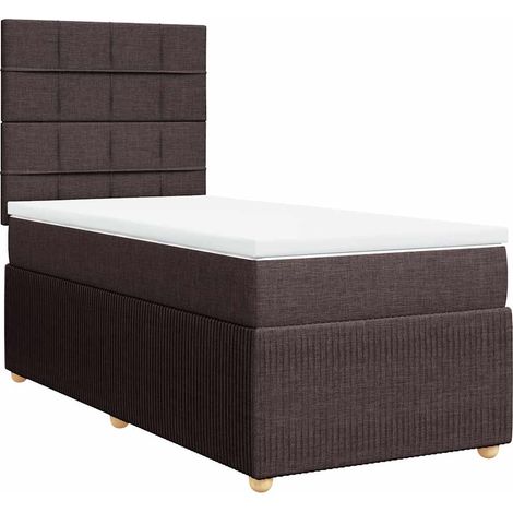Maison Exclusive - Boxspringbett mit Matratze Dunkelbraun 100x200 (1/5)