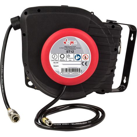 Enrouleur tuyau pneumatique air comprimé automatique ST 12 - 11 m + 1