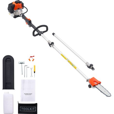 Tronçonneuse sur perche à essence 25CC, guide de 20,3 cm, réservoir 650 ml, extensible de 2 à 2,74 m, élagage puissant (1/5)