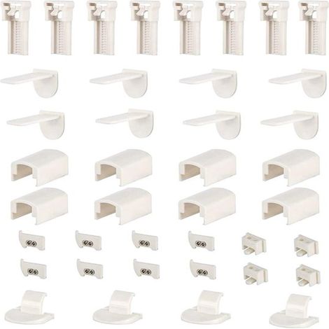 Kit di accessori per tende plissettate da 20 mm - 4 set, 40 accessori per l'installazione per set (1/5)