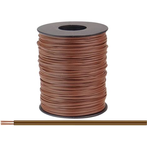 Donau Elektronik 114-88-100 Cavo per cablaggi 2 x 0.08 mm² Marrone 100 m (1/2)
