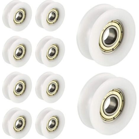 10 PCS U Nylon en Plastique intégré 608 roulements à Billes de Gorge 8 30 10mm Poulie de Guidage (1/5)