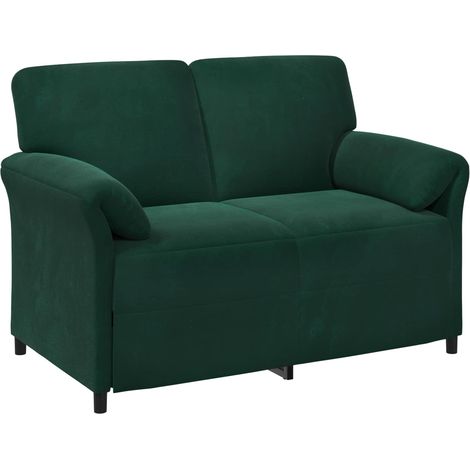 Divano a 2 Posti Verde Scuro 138 x 83 x 95 cm Velluto vidaXL