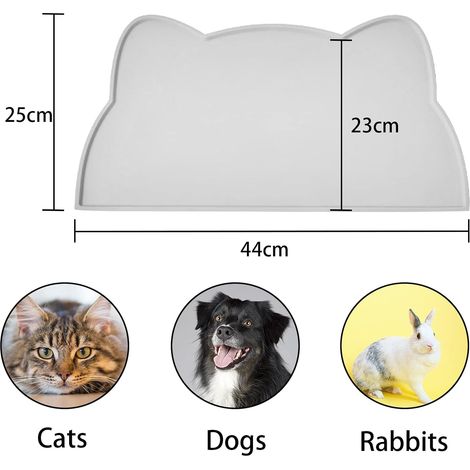 Filiyano-[KK] Tapis pour gamelle de chat et de chien, en silicone, antidérapant et imperméable (1/5)