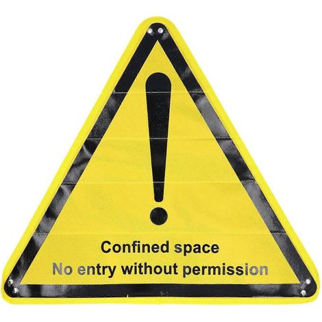 Warnschild „Verriegelung“ aus Polyester, Dreieck, Isolierverriegelung, Warnschild für Gefahrenbereiche